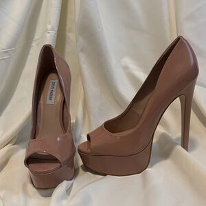 Steve Madden Women's Peep Toe Platform Heels - Nude